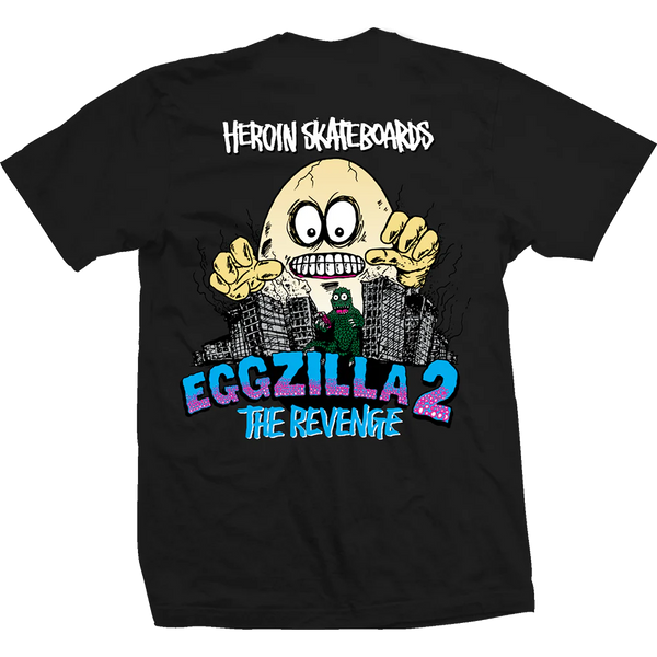 Heroin Skateboards Eggzilla Tee Black