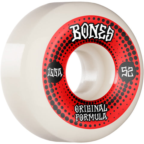 Bones Wheels 100's Originals V5 Sidecut 100A 52MM white/red