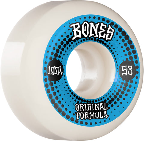 Bones Wheels 100's Originals V5 Sidecut 100A 53MM white/blue