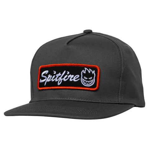 Spitfire Courier Patch Snapback Charcol Black