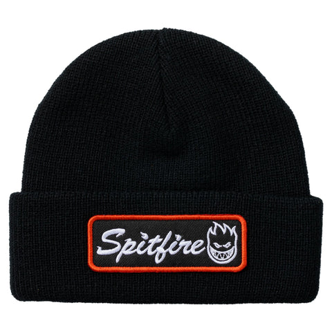 Spitfire Courier Patch Cuff Beanie Black