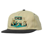 Real Snapback EMB tan charcoal denim