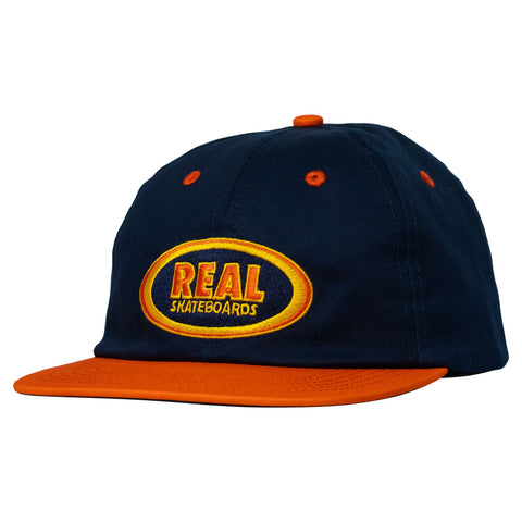 Real Strapback EMB Oval navy red yellow