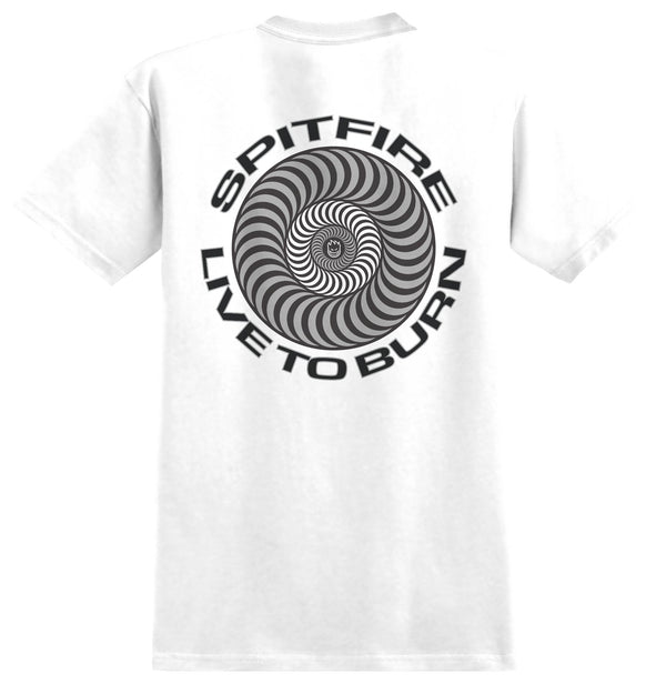 Spitfire T-Shirt Live To Burn Classic White