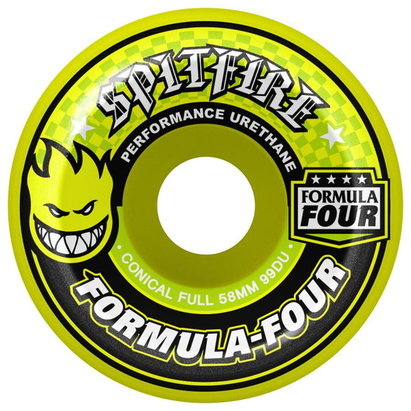 スケートボード Spitfire Formula Four 99D Conical 58mm 楽天市場】SPITFIRE WHEEL スピットファイヤー ウィール FORMULA FOUR