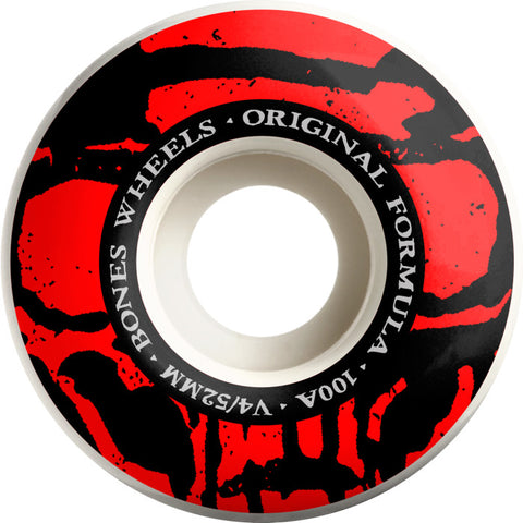 Bones Wheels Originals Mummy Skulls V4 Wide 100A 52mm white