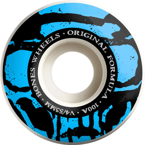 Bones Wheels Originals Mummy Skulls V4 Wide 100A 53mm white