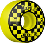 Bones Wheels 100's Originals Block Party V4 Wide 100A 53MM Yellow
