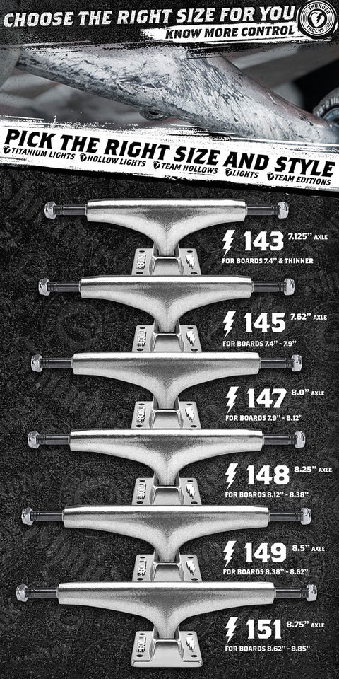Thunder Trucks Titanium 3 Lights Polished 147