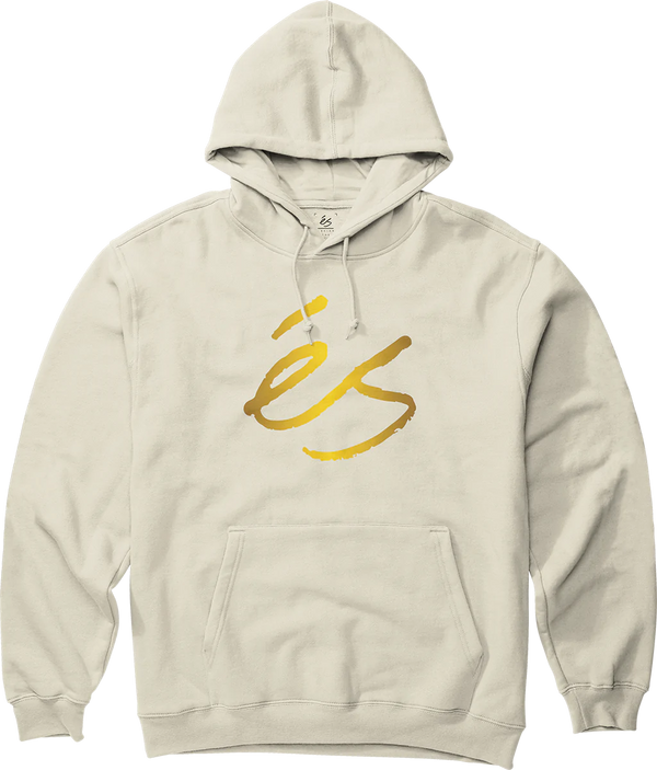 éS Script Hoodie Bone
