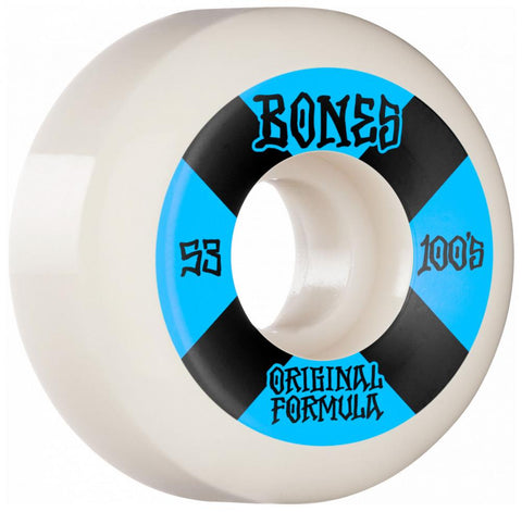 Bones Wheels 100's V5 Sidecut 53 MM White
