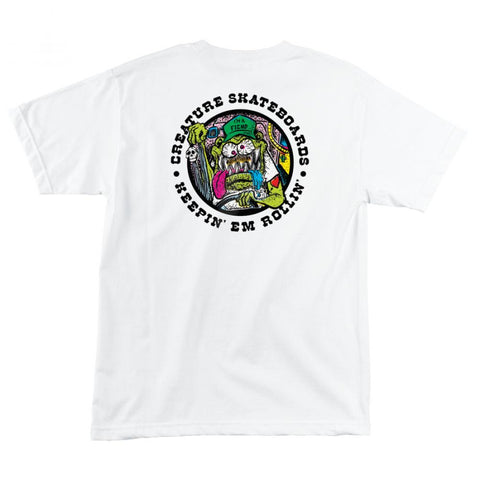 Creature T-Shirt Keepin Em Rollin White