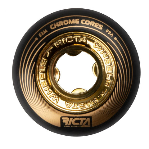Ricta Wheels Chrome Core 99a 53MM Black/Gold