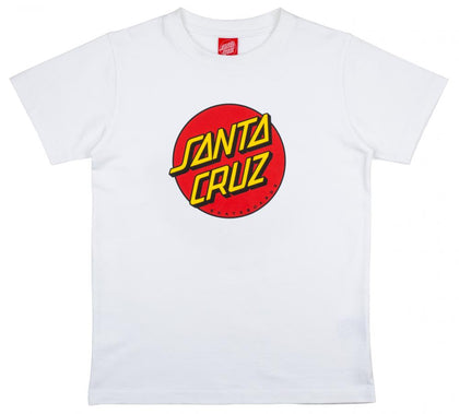 Santa Cruz Youth T-Shirt Youth Classic Dot White