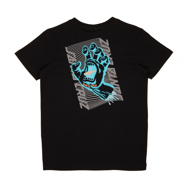 Santa Cruz Youth T-Shirt Split Strip Hand Black