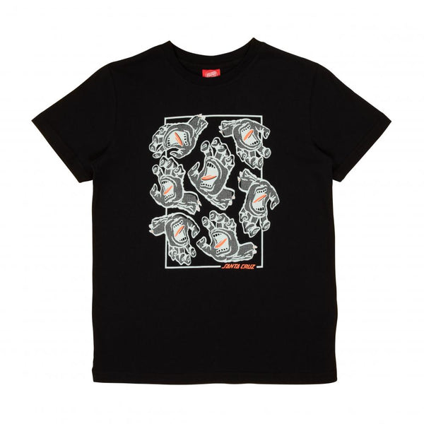 Santa Cruz Youth T-Shirt Crowd Hand Black