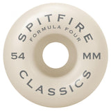 Spitfire Wheels Formula Four Classics 99a 54MM Silver