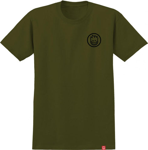 Spitfire T-Shirt Classic Swirl Military Green Black