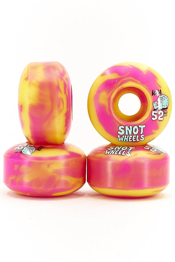 Snot Wheels Swirls 101A 52MM Yellow Pink