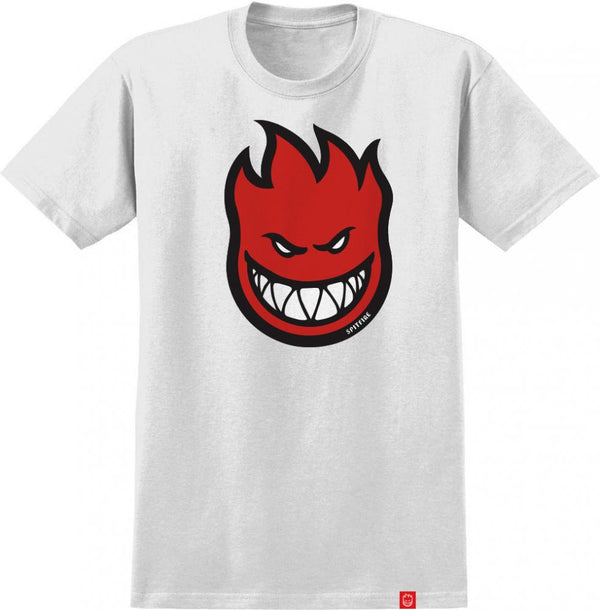 Spitfire T Shirt Bighead Fill White/Red