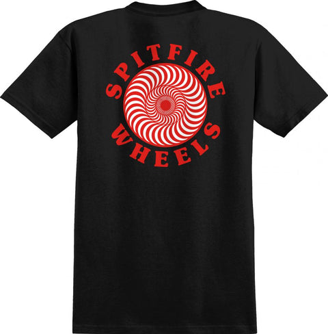 Spitfire T Shirt Og Classic Fill Black/Red & White