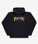 Thrasher Hoody Double Flame Logo Hood Black