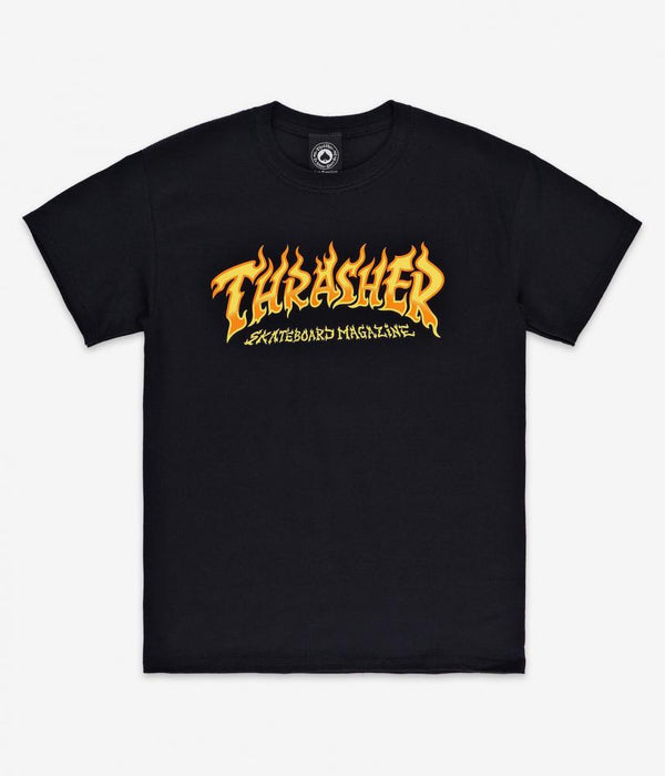 Thrasher T-Shirt Fire Logo Black