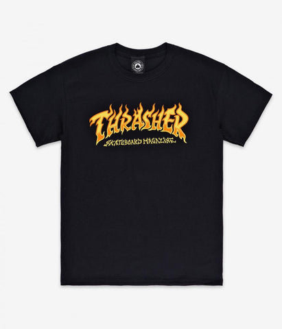 Thrasher T-Shirt Fire Logo Black