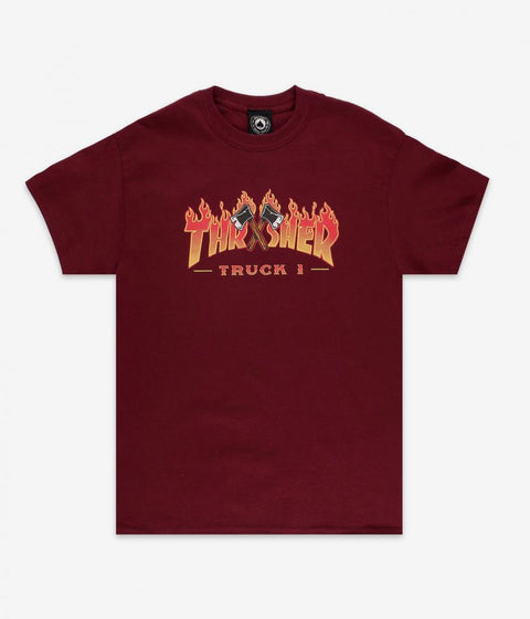 Thrasher T Shirt Truck 1 Maroon