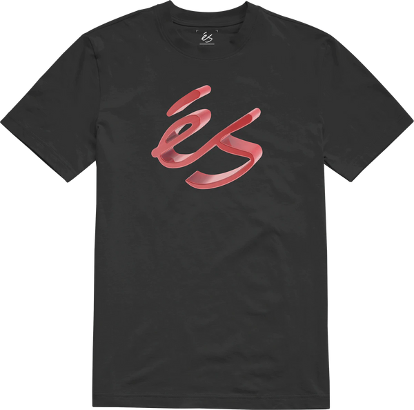 éS 3D Script Tee Black