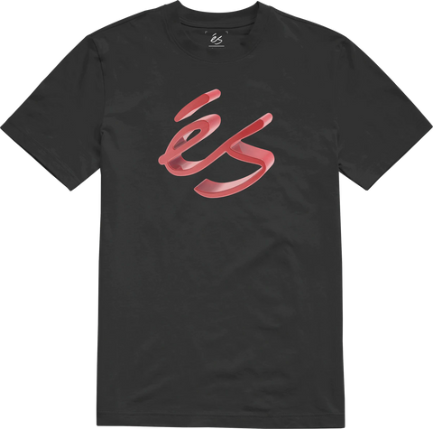 éS 3D Script Tee Black
