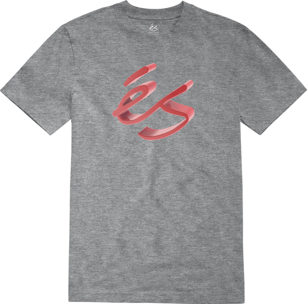 éS 3D Script Tee Gray