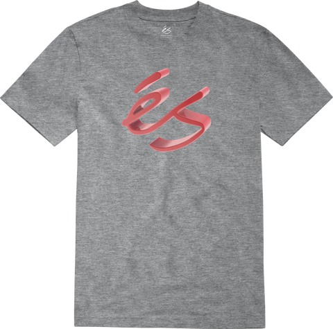 éS 3D Script Tee Gray