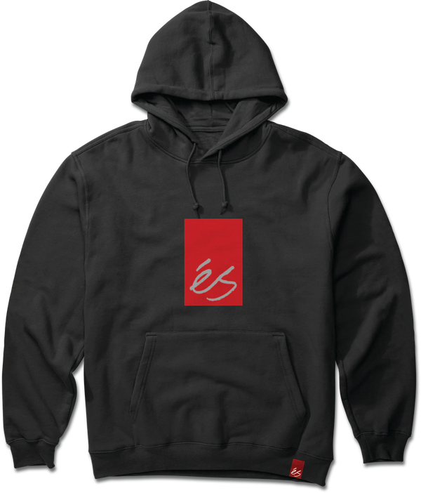 éS Main Block Pullover Hoodie Black