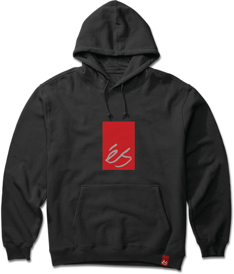 éS Main Block Pullover Hoodie Black