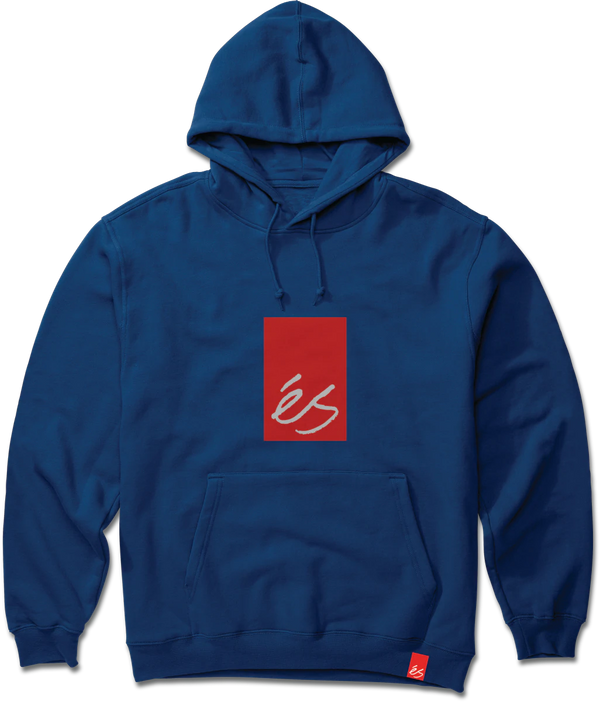 éS Main Block Pullover Hoodie Navy
